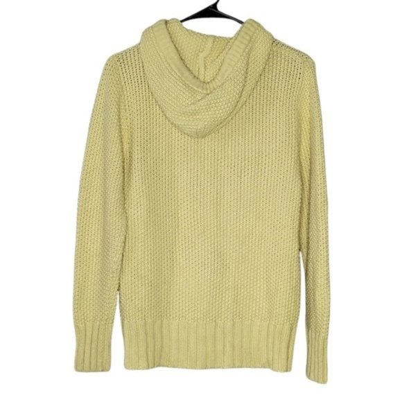 Old Navy Yellow Knit Zip Front Hoodie Sweater - Picture 3 of 5